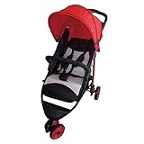 JTC スマイビー FB レッド 走行性・安定性抜群のベビーカー