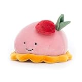 Jellycat プリティパティスリードーム フランボワーズぬいぐるみ 4インチ | ペストリーぬいぐるみ | ギフトに最適