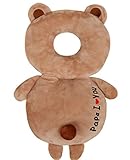 赤ちゃんの後頭部を保護 防止やわらかリュック セーフティーリュック 安全 衝撃吸収グッズ 肩ひも調整可 カーキベア L サイズ