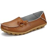 （モダンミス）Mordenmiss レディース 春シューズ モカシン ローファー フラットシューズ スリッポン ナースシューズ 34-44サイズ ブラウン 42
