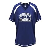 NFL Indianapolis Colts半袖ラグランTシャツ、1 x、ブルー/ホワイト