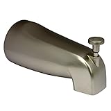 LASCO 08-1045 Bathtub Spout with Front Lift Diverter with 1/2-Inch Female Pipe Thread, Satin Nickel 