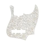 Fender ピックガード10-HOLE CONTEMPORARY JAZZ BASS® PICKGUARD,AGED WHITE PEARLOID