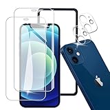 zbseeky iPhone 12 用 ガラスフィルム【2枚フィルム+2枚レンズ保護+ガイド枠付き】 日本旭硝子AGC素材 アイフォン12 