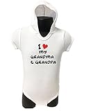 I Love My Grandma & GrandpaパーカーFunny Novelty一体型幼児ベビーボディスーツ