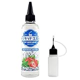プルプラ 国産 電子タバコリキッド VAPE(ベイプ)リキッド 大容量 120ml 日本ハッカ使用 便利な目盛付きボトル ニードルボトル 10ml付き (ストロベリーメンソール)