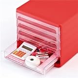 （まとめ） 山田化学 レターケース A4タテ 5段 ピンク SH-L5-CP 1台 〔×3セット〕