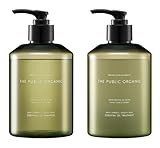 ザ パブリック オーガニック シャンプー トリートメント 【ディープリーエンブレイス スムースモイスト】 本体 セット 400mL アミノ酸 アロマ 精油 無添加 ヘアケア ノンシリコン 日本製 (本体セット 各400ml)