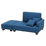 不二貿易 ローソファ 胡坐 2人掛け ブルー 32781