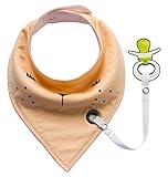 EOZY ベビー スタイ ビブ 柔らかい よだれかけ 2層タイプ 三角 スナップ 調整可能 多機能 コットン ギフト バンダナ型 かわいい 出産祝い オレンジ