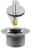 pf Waterworksリフトロック(プッシュプル)浴槽浴槽排水アセンブリをガスケット – 粗いねじ11.5インチあたりスレッド – Includes FREEヘアキャッチャー/ Strainer 