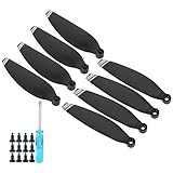 Mini 2 プロペラ、軽量 ドローン ブレードウイングブレード ドローン スペアアクセサリー イズリダクションブレードプロペラ Miniに適合 (ブラックシルバーエッジ)