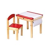 Guidecraft Art Table & Chair Set - Red G98049 [並行輸入品]