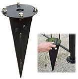 モダンエクステリアフェンス用 土中埋め込みベース 台座直径14cm 高さ35cm IEF-UB72