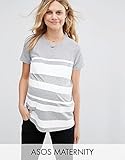 ASOS (エイソス) マタニティ ストライプ Tシャツ グレー UK 6 (S) [並行輸入品]