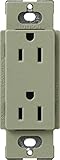 Lutron SCRS-15-TR-GB Satin Colors 15-Amp Duplex Tamper Resistant Receptacle, Greenbriar [並行輸入品]