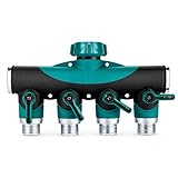 3/4 インチのガーデン・ホースを 4 方向スプリッタ水パイプ蛇口シャットオフバルブのコネクタは標準スレッド