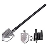 Elitehood　折りたたみシャベル スチール アウトドアスコップ 多機能シャベル (シャベル、スコップ、ノコギリ、斧、つるはし、栓抜き、マグネシアロッド、アイスピック、フィッシュナイフ、コンパス、