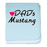 CafePress – Dadsマスタング – スーパーソフトベビー毛布、新生児おくるみ ブルー 050782654725CD2
