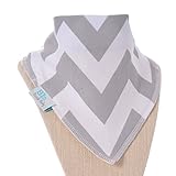 Bazzle Baby Banda Drool Bib, Grey Chevron by Bazzle Baby