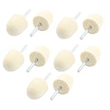 uxcell ボブフェルト　フェルト軸付ホイール　10個　3mmシャンク径　20x20mm　マウント
