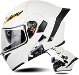 システムヘルメット バイク フルフェイス ブルートゥース付き SOMAN955-S フリップアップ メンズ レディース 四季対応 ジェット ダブルシールド オートバイ 大きいサイズ 洗える裏地 日焼け止め UVプロテクションBluetooth 超軽量 耐衝撃 男女兼用 オールシーズン DOT公認 (L,F29) [並行輸入品]