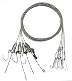 starPG ステンレス ピクチャー ワイヤー 吊り下げ 金具 自在フック 汎用 ピクチャーレール用 4本 (1.5mm×2m)