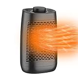 セラミックヒーター 電気ファンヒーター 【2021改良モデル】自動首振り 小型軽量 足元ヒーター 卓上 ヒーター 1秒速暖 3段階切替 12