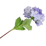 1ピースプラスチック人工アジサイ花のBouquetsウェディングホームパーティーデコレーション パープル