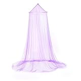 Mosquito Netベッドキャノピー、awakingdemi学生ラウンドハング天井プリンセスドームMosquito Netホーム寝具Textile パープル 1cw7cj6ps2av9df9