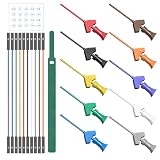 Cleqee ミニグラバーSMD ICテストフッククリップ ジャンパープローブ テストリードキット ロジックアナライザー用 10色10グループ