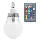 hunulu 85 – 265 V e14 15 W RGB LEDライトカラー変更するランプバルブリモコン付き