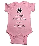 Game of Thrones Baby One Piece " Im Not AプリンセスIm A Khaleesi "ボディスーツ カラー: ピンク