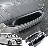 LANGBEAN トヨタ アルファード40系 ヴェルファイア シートバックハンドル 収納ボックス アルファード40系 内蔵型コンソールボックス トレイ 取付簡単 ABS素材 ガタガタ音なし 小物入れ 車内収納ボックス アルファード アクセサリー カスタムパーツ