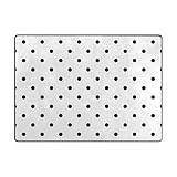 vantasoブラックとホワイト小さなドット柄ソフトFoam Play Mat for Children Non Skidゲームエリアラグ子供寝室、プレイルーム、保育園装飾63 x 48インチ 63'