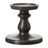 ブロックキャンドルホルダー アンティーク調 キャンドルスタンド ダークグレー 13ｃｍ [並行輸入品]
