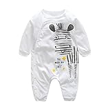 Weixinbuy幼児用ベビー男の子女の子動物プリントロンパースFootie Outfit カラー: ホワイト