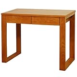 ライフスタイリングショップ パソコンデスク 幅90×奥行45 木製 引出付 シンプル ライトブラウン LS-381LB