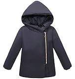 (コ-ランド) Co-land アウターウエア 子供服 ダウンジャケット ダウンコート キッズジャンパー無地 フード 女の子男の子上着 秋冬 男女児綿服 防寒服 冬物 ブラック 100
