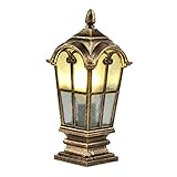 LEDライト ポストライティングコンテンポラリーコレクション外観屋外ポストランタンコラムライト防水LED電球フェンスライトキャストアルミ屋外屋外照明装飾ピラーライトヤードライト（16センチメートル* 