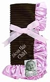 Baby Pink Blanket - Bless this Child Pink Embroidery by Sue Berk Designs