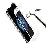 For Iphone 7 plus 5.5インチ、oksaleフルカバー3d曲面スクリーンプロテクター、ウルトラスリム、メッキ強化ガラス保護フィルム ホワイト LE