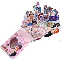 【専用出品】女の子ステッカー 給油口 アニメ ステッカー カラフル美女 ハイオク専用 60mm