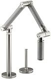 KOHLER K-6227-C11-VS Karbon Articulating Deck-Mount Kitchen Faucet, Vibrant Stainless [並行輸入品]