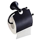 WINCASE Store モダンな欧米現代風　黒いトイレットペーパーホルダー　銅製　壁掛け紙巻き器　お風呂　バスルーム　お洒落