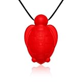 Siliconies Turtle Pendant - Silicone Necklace (Teething/Nursing/Sensory)(Red) by Siliconies [並行輸入品]