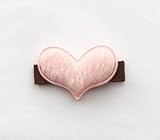 Baby Deer Clips　ヘアクリップ for ベビー ふわふわハート (うすもも)