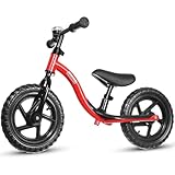 KRIDDO バランスバイク 幼児用 ペダルなし自転車 24ヶ月〜5歳向け 早期学習 キックバイク インタラクティブ 高い安定性 12インチ