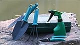 amzmonnsuta 5pcs ガーデニングツールセット 移植スコップ・熊手・根起・除草すき・剪定・散水缶　ガーデニング・菜園・盆栽・小型鉢植え