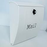 郵便ポスト郵便受け北欧風大型メールボックス 壁掛けプレミアムステンレスホワイト白色ポストpm024